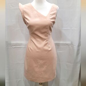 Asymmetrical nude dress Sz 8